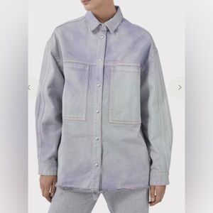 NWT IRO Nayah Denim Jacket in purple wash. Size FR 34 / US small